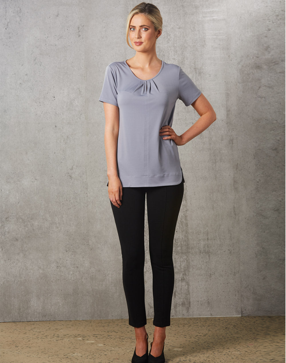 Winning Spirit-Julia Ladies Short Sleeve Knit Top-M8850
