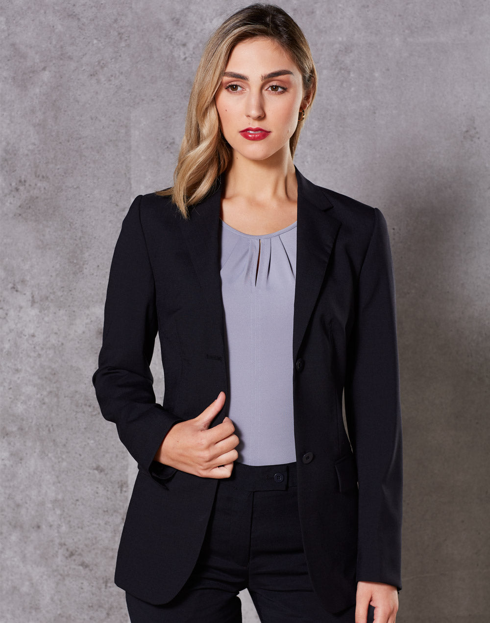 Winning Spirit -Women's Wool Blend Stretch Mid Length Jacket-M9200