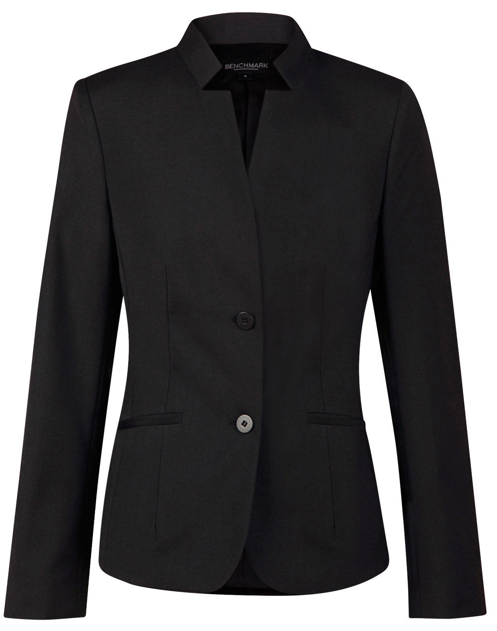 Winning Spirit -Ladies’ Wool Blend Stretch Reverse Lapel Jacket-M9202