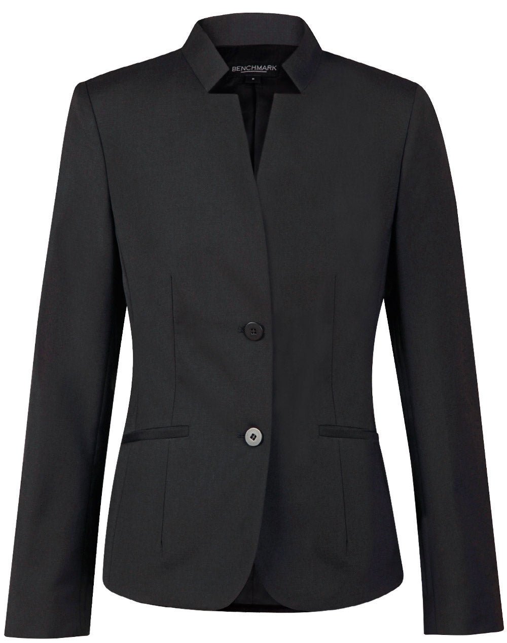 Winning Spirit -Ladies’ Wool Blend Stretch Reverse Lapel Jacket-M9202