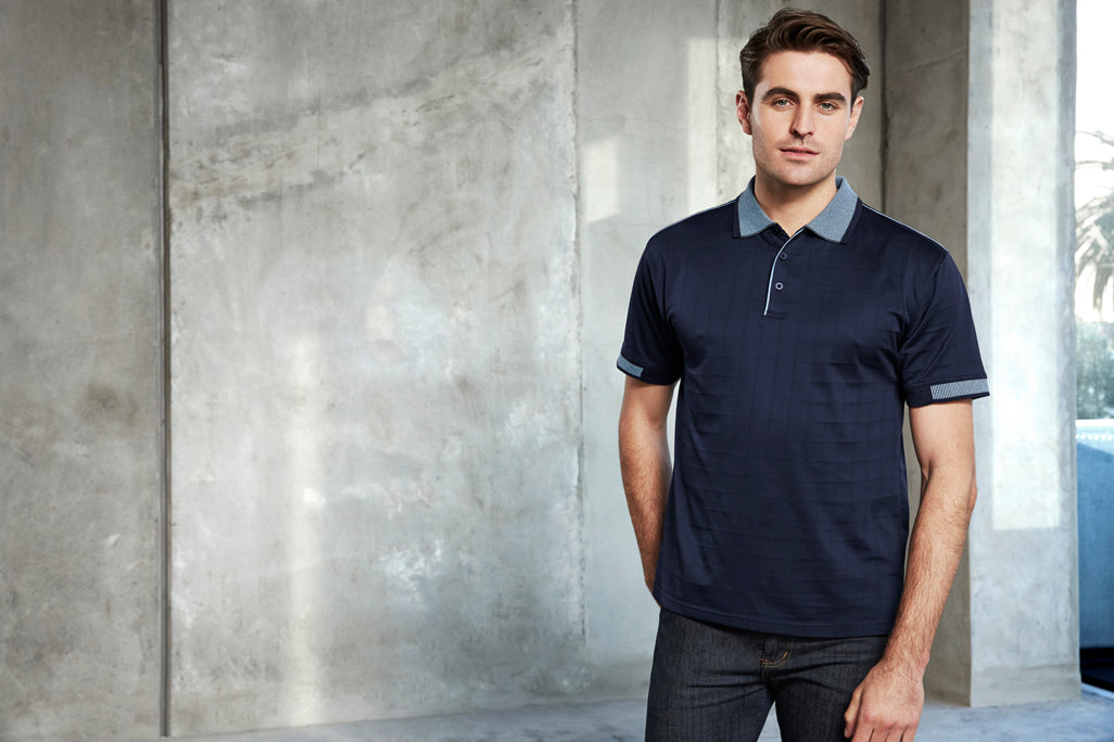 Biz Collection Mens Noosa Self Check Polo P9100 - Star Uniforms Australia