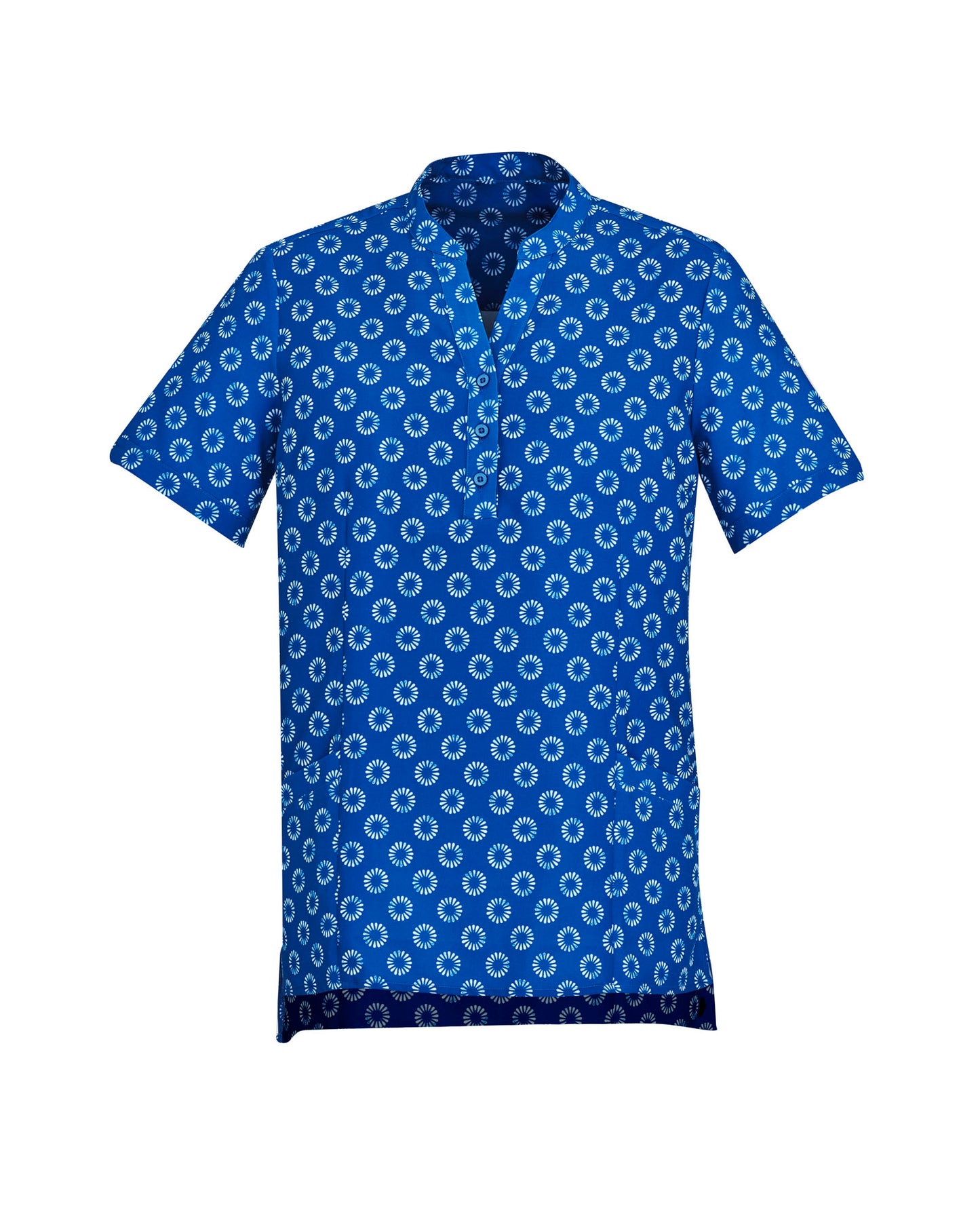 Biz Care Womens Easy Stretch Daisy Print Tunic CS950LS - Star Uniforms Australia