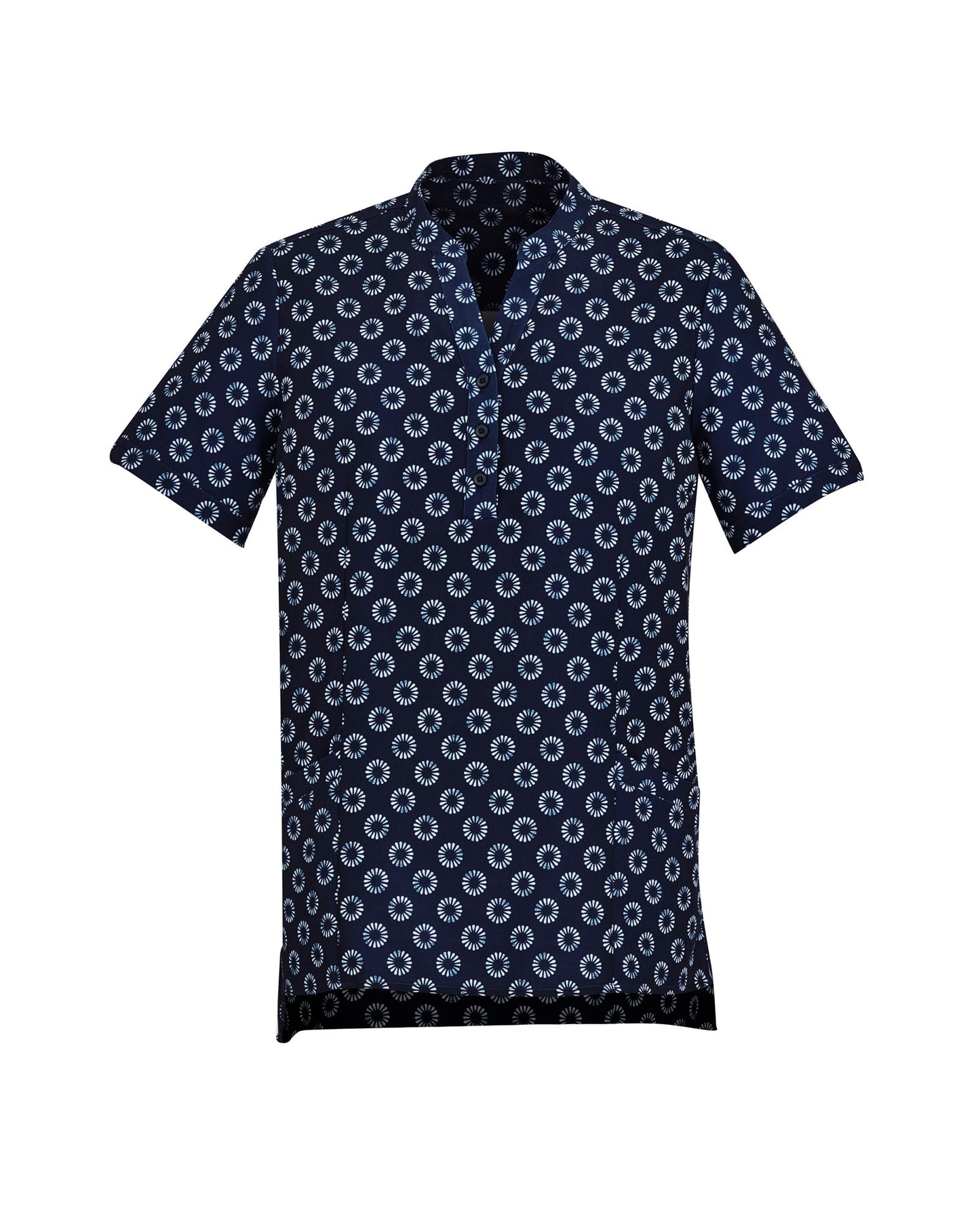 Biz Care Womens Easy Stretch Daisy Print Tunic CS950LS - Star Uniforms Australia