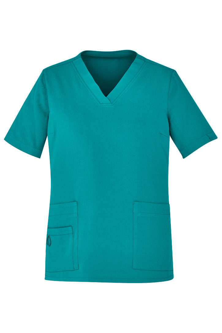 Biz Care Womens Easy Fit V-Neck Scrub Top CST941LS - Star Uniforms Australia