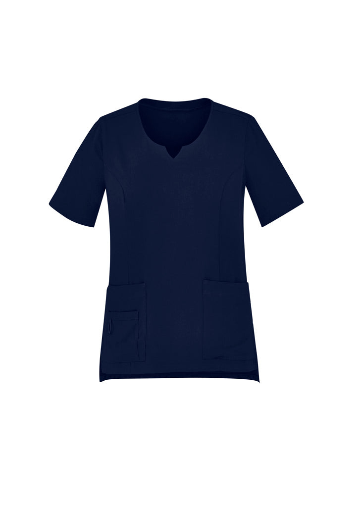 Biz Care Womens Tailored Fit Round Neck Scrub Top CST942LS