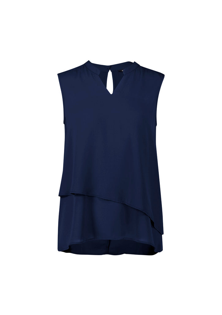 Biz Corporates - Seville Womens Sleeveless Layered Blouse - RB260LN