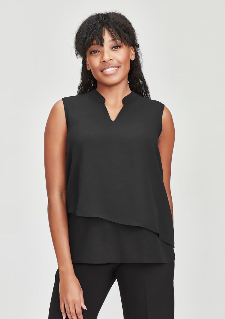 Biz Corporates - Seville Womens Sleeveless Layered Blouse - RB260LN