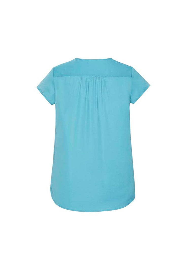 Biz Corporate Womens Kayla V-Neck Pleat Blouse RB967LS - Star Uniforms Australia