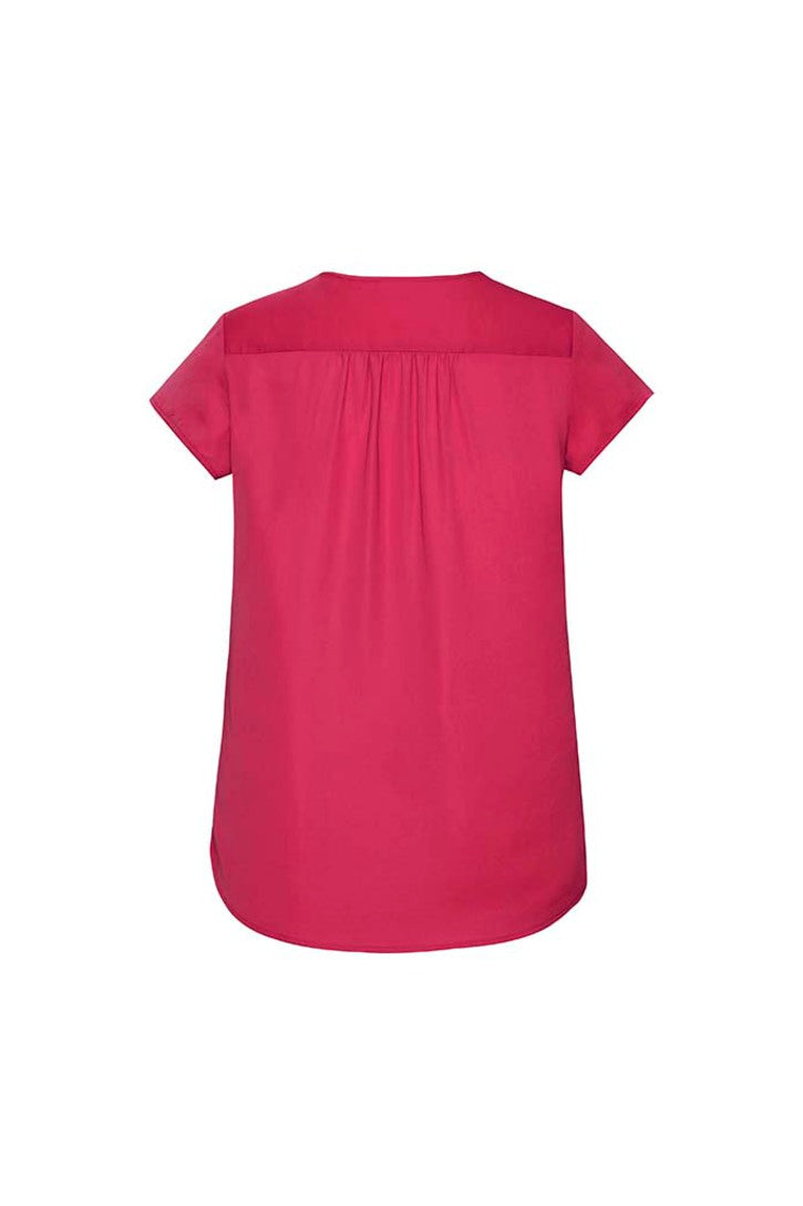 Biz Corporate Womens Kayla V-Neck Pleat Blouse RB967LS - Star Uniforms Australia