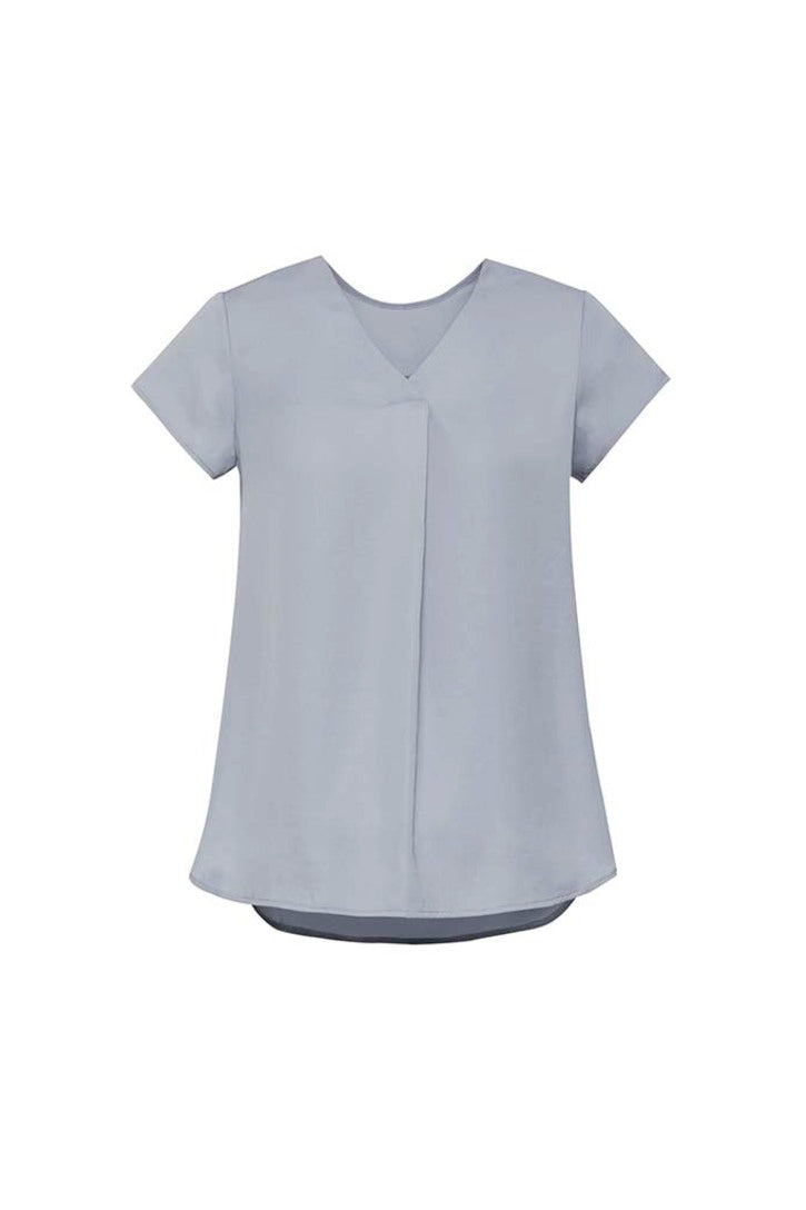 Biz Corporate Womens Kayla V-Neck Pleat Blouse RB967LS - Star Uniforms Australia