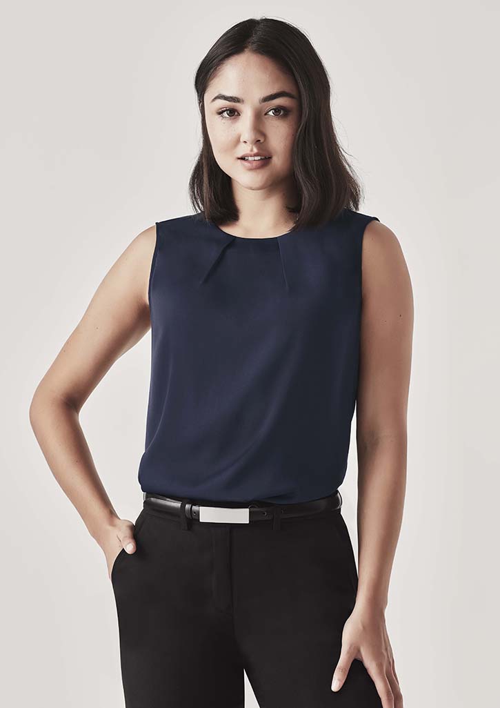 Biz Corporate Womens Estelle Pleat Blouse RB973LN - Star Uniforms Australia