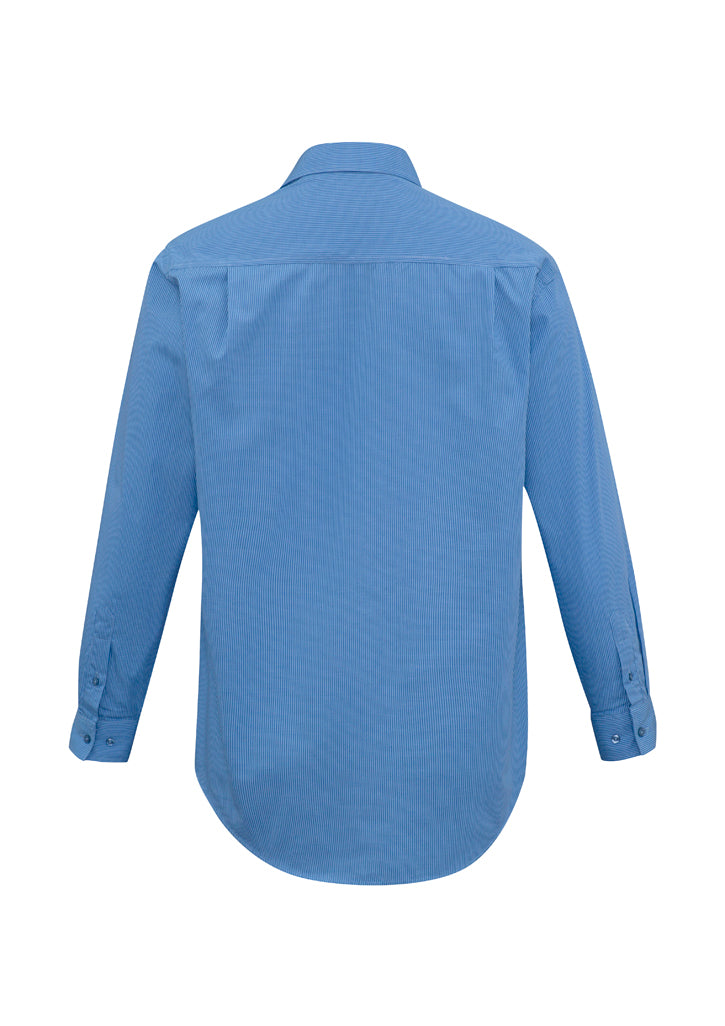 Biz Collection Mens Micro Check Long Sleeve Shirt Sh816 - Star Uniforms Australia