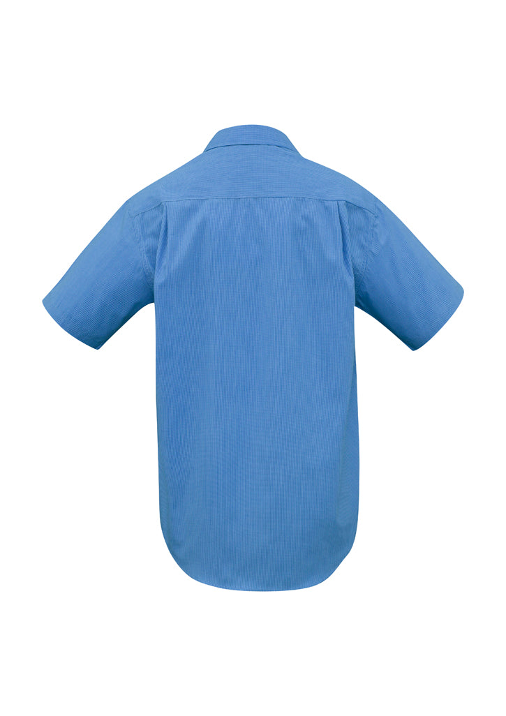 Biz Collection Mens Micro Check Short Sleeve Shirt Sh817 - Star Uniforms Australia