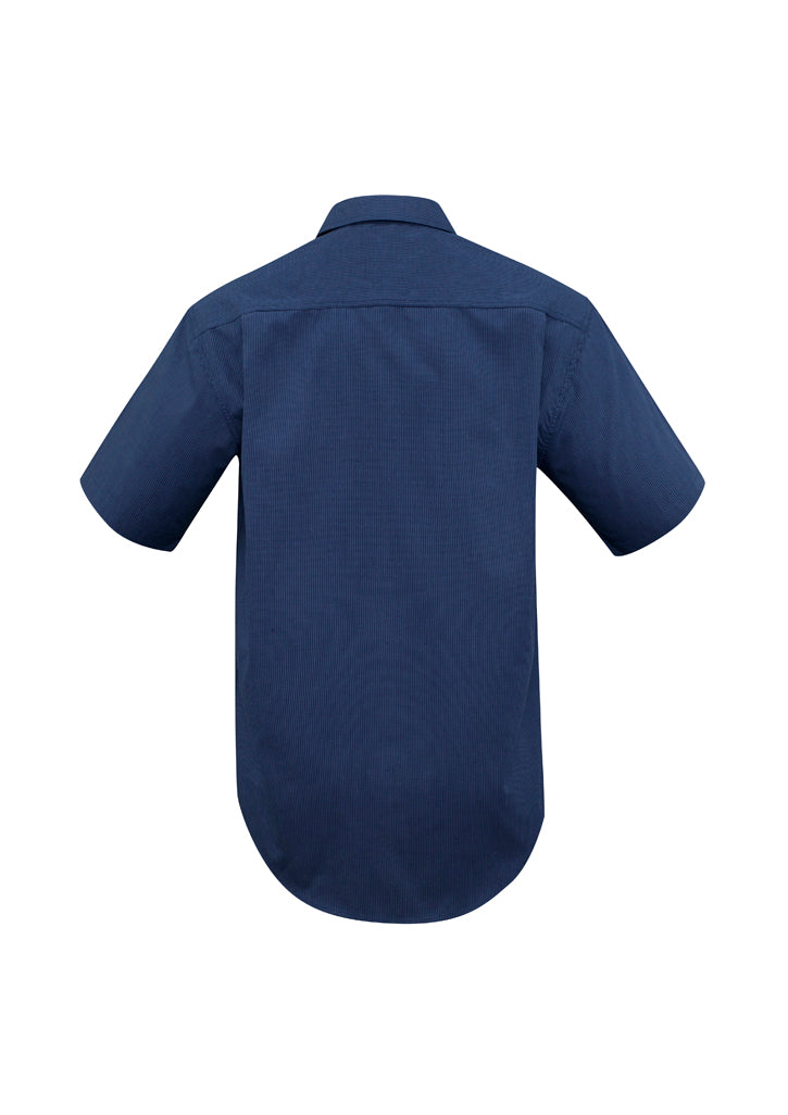 Biz Collection Mens Micro Check Short Sleeve Shirt Sh817 - Star Uniforms Australia