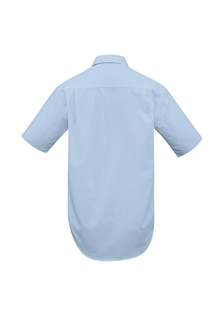 Biz Collection Mens Micro Check Short Sleeve Shirt Sh817 - Star Uniforms Australia