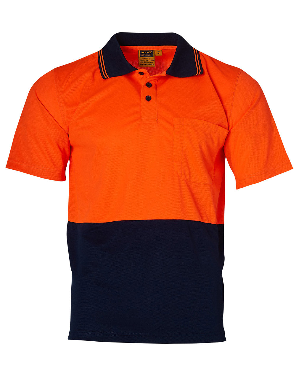 Winning Spirit-Hi Visibility Short Sleeve Truedry Micro-Mesh Safety Polo-SW01TD