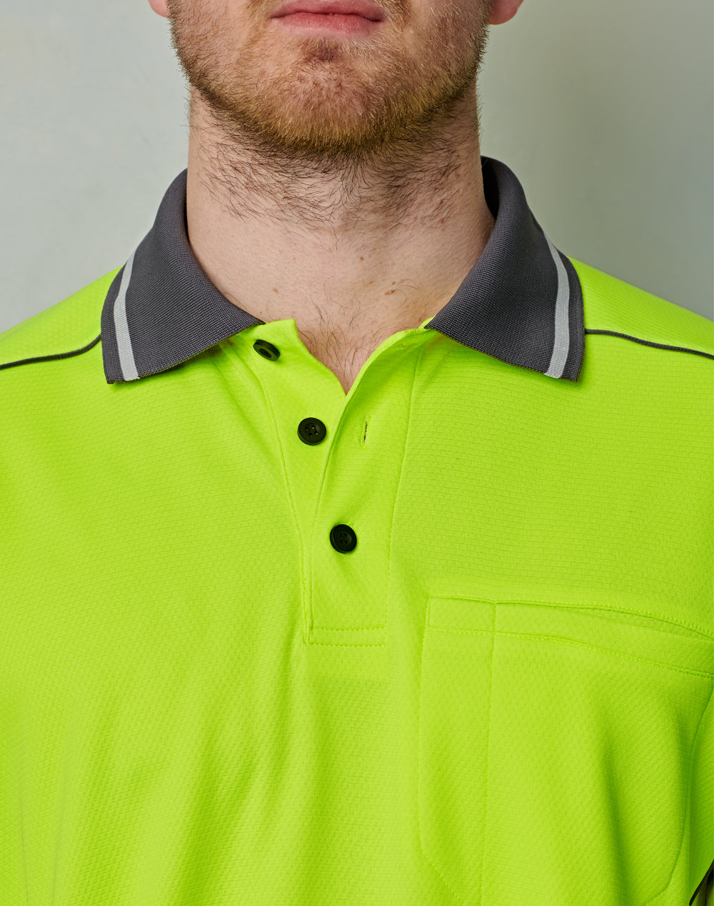 Winning Spirit-Unisex Hi-Vis Bamboo Charcoal Vented SS Polo-SW79