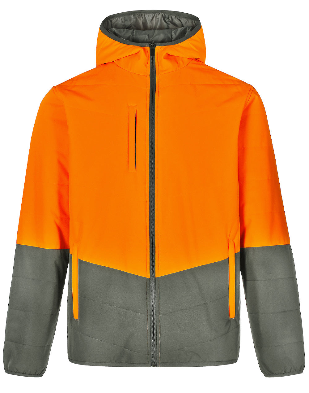 Winning Spirit-Unisex Hi Vis Modern Styling Hooded Puffer Jacket-SW80
