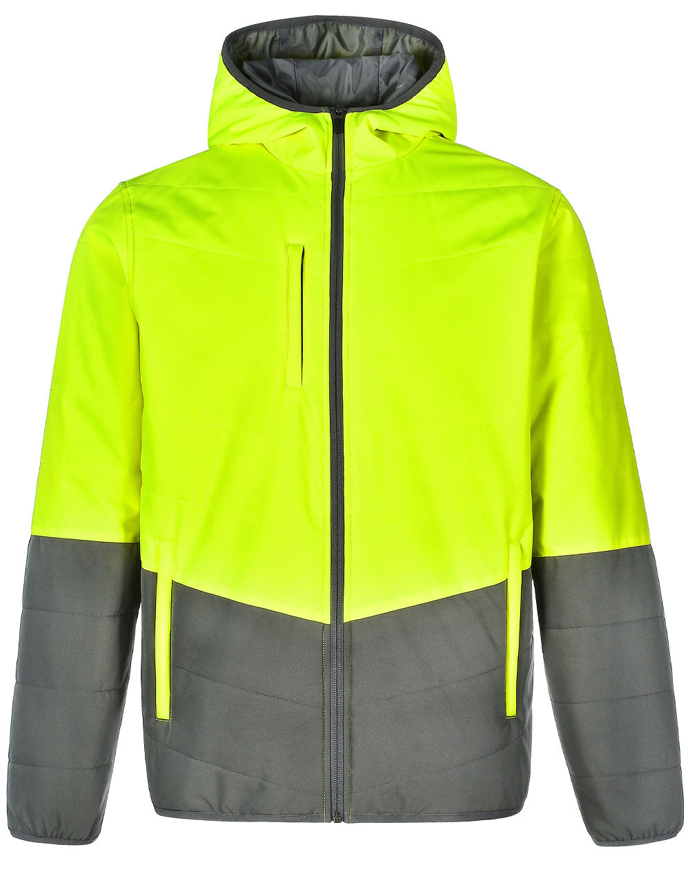 Winning Spirit-Unisex Hi Vis Modern Styling Hooded Puffer Jacket-SW80