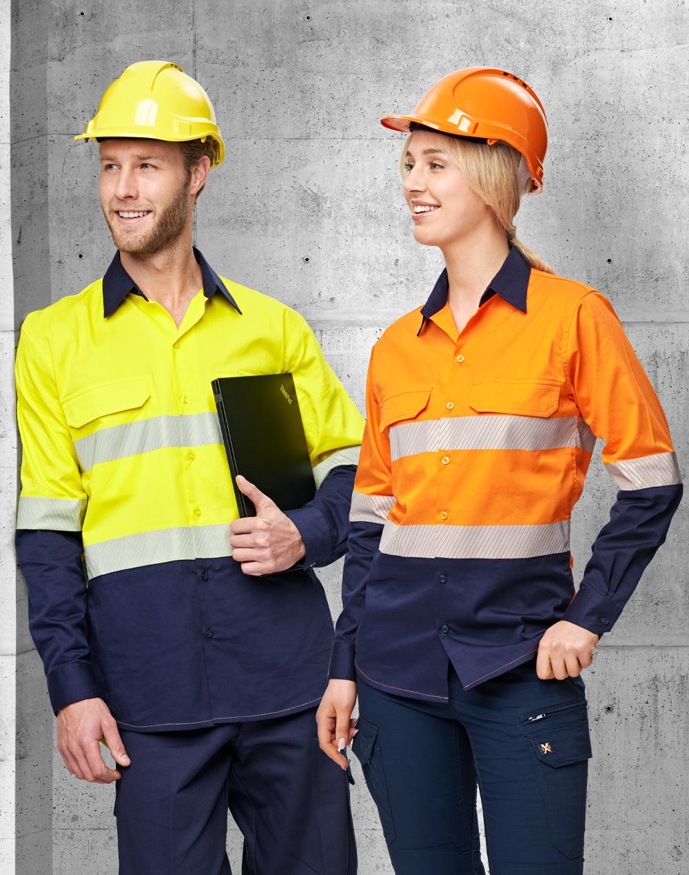 Winning Spirit-Unisex Hi Vis Cool-Breeze Safety LS Shirt (Sagmented Tape)-SW83