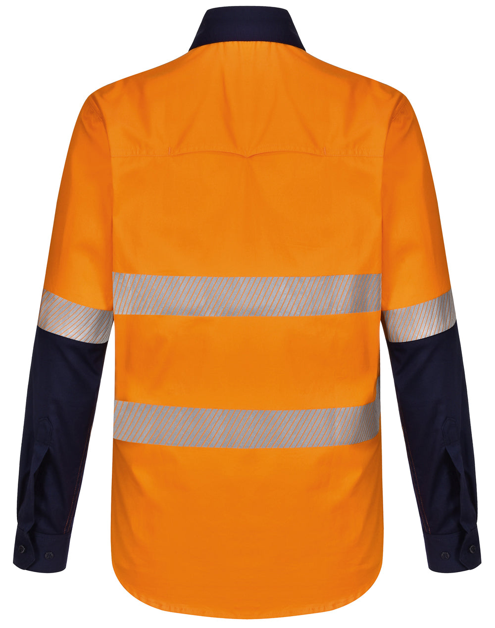 Winning Spirit-Unisex Hi Vis Cool-Breeze Safety LS Shirt (Sagmented Tape)-SW83