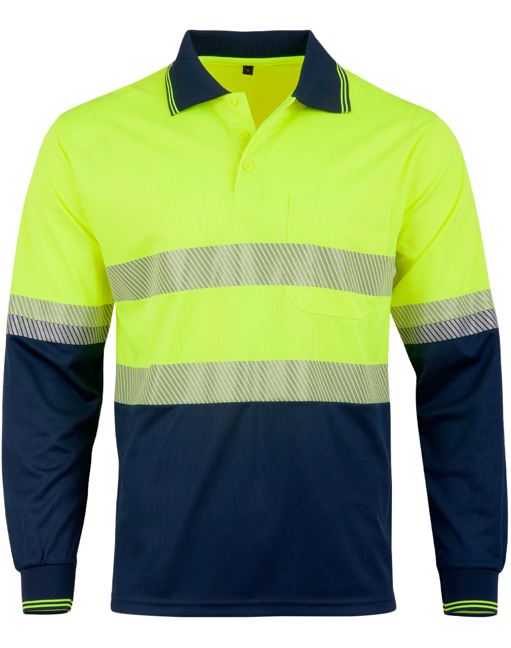 Winning Spirit Unisex Cooldry® Segmented LS Polo -SW86