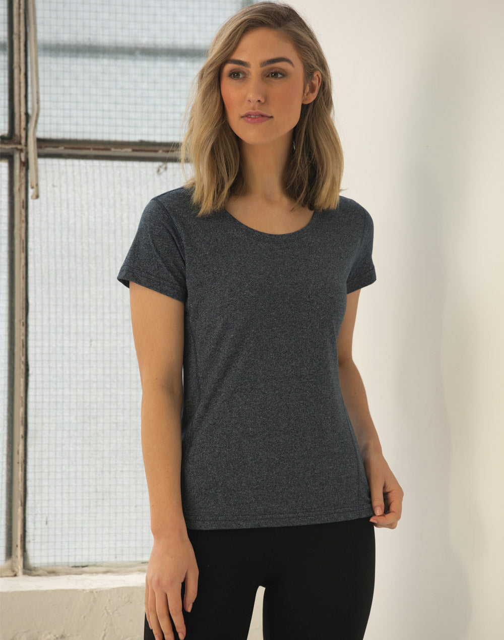 Winning Spirit-TS28 High Performance Heather Tee Ladies