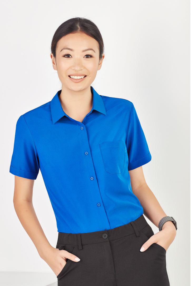 Biz Care Womens Easy Stretch Short Sleeve Shirt CS947LS - Star Uniforms Australia