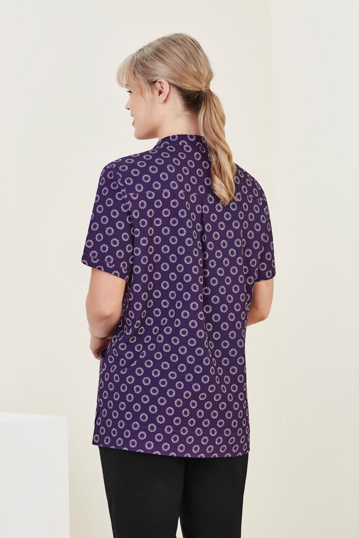Biz Care Womens Easy Stretch Daisy Print Tunic CS950LS