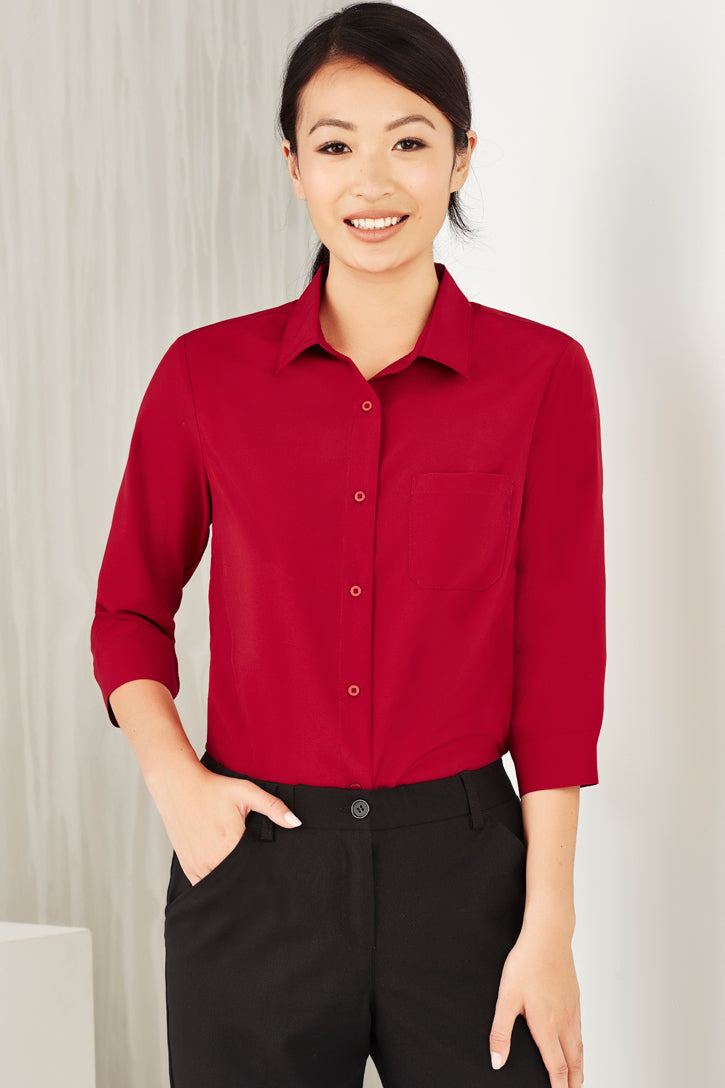 Biz Care Womens Easy Stretch 3/4 Sleeve Shirt CS951LT - Star Uniforms Australia