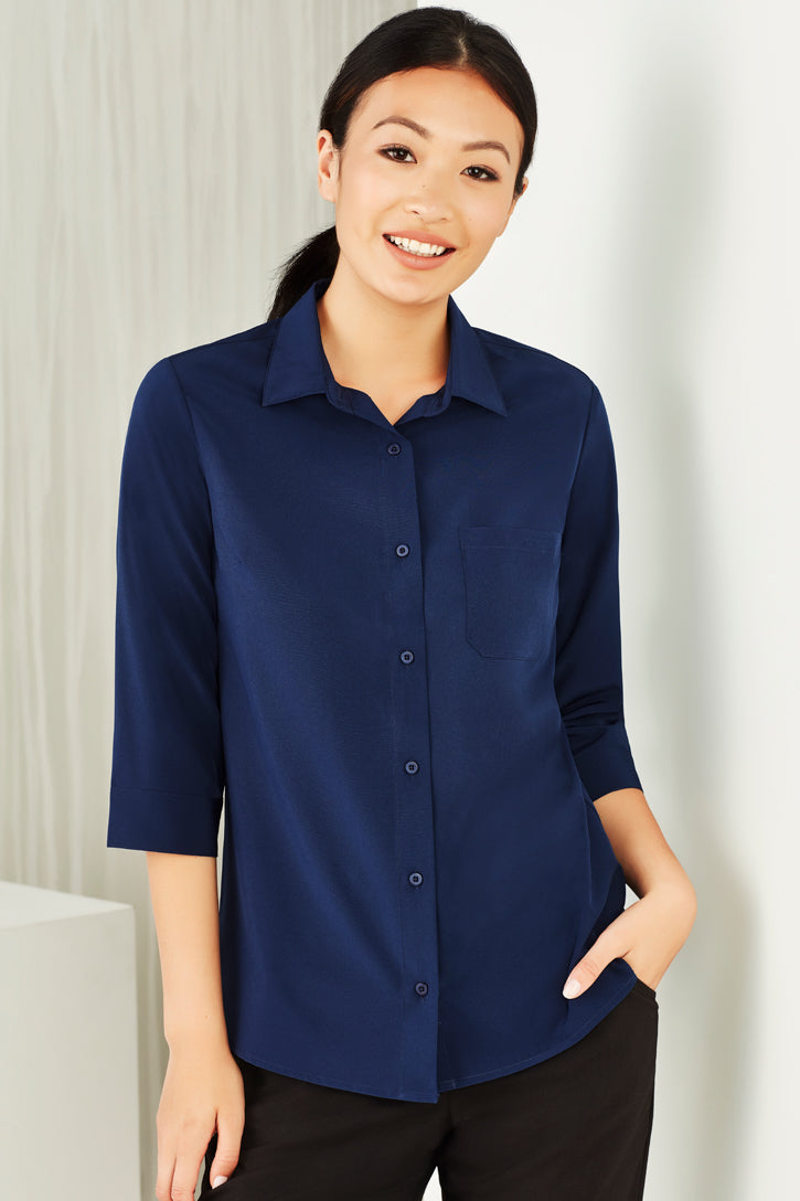 Biz Care Womens Easy Stretch 3/4 Sleeve Shirt CS951LT - Star Uniforms Australia
