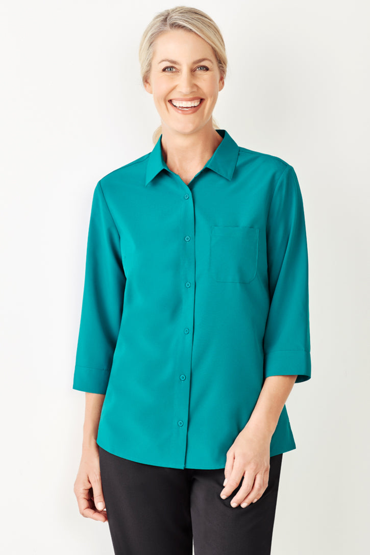 Biz Care Womens Easy Stretch 3/4 Sleeve Shirt CS951LT - Star Uniforms Australia