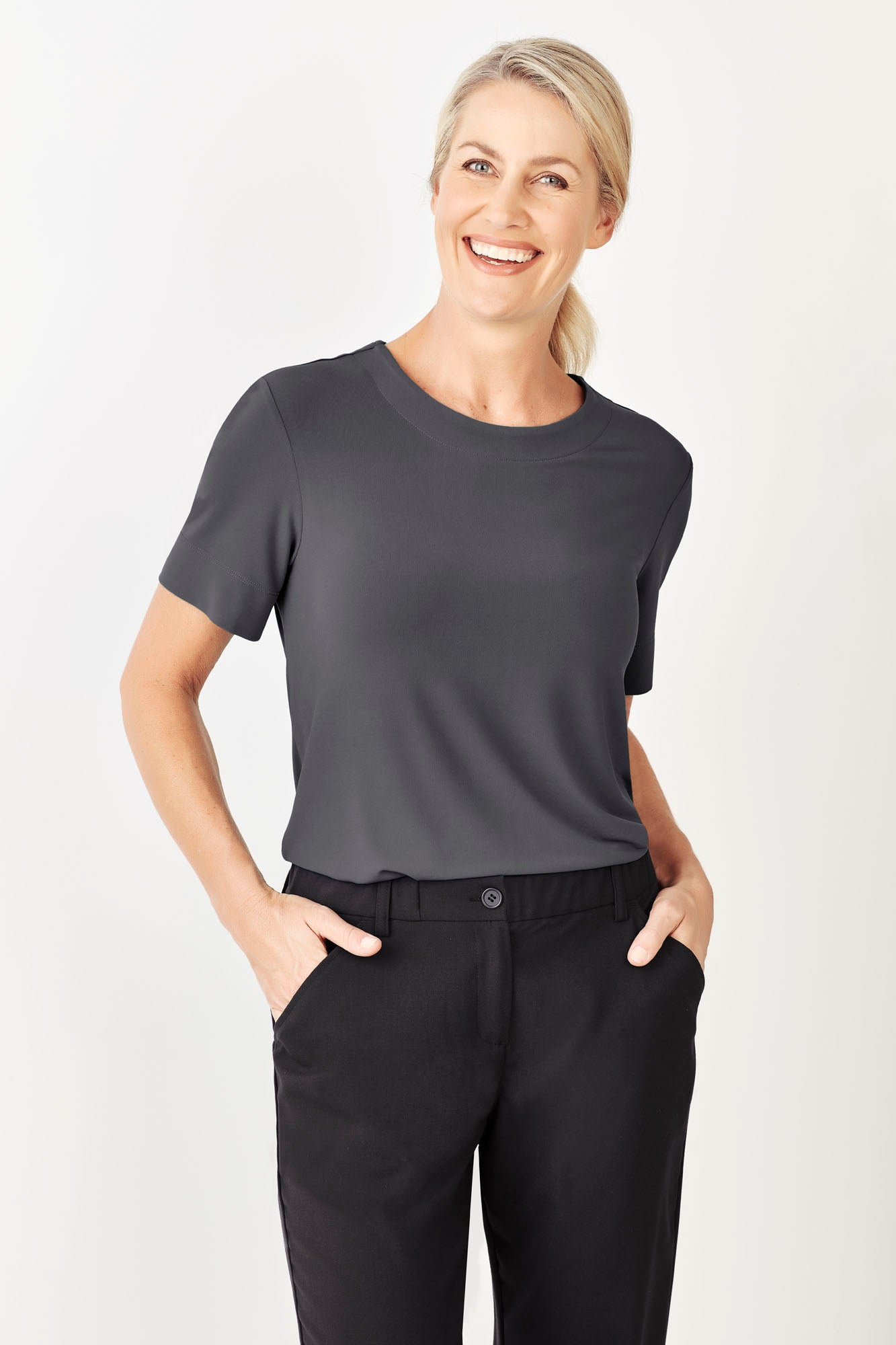 Biz Care Womens Soft Jersey T-Top CS952LS - Star Uniforms Australia
