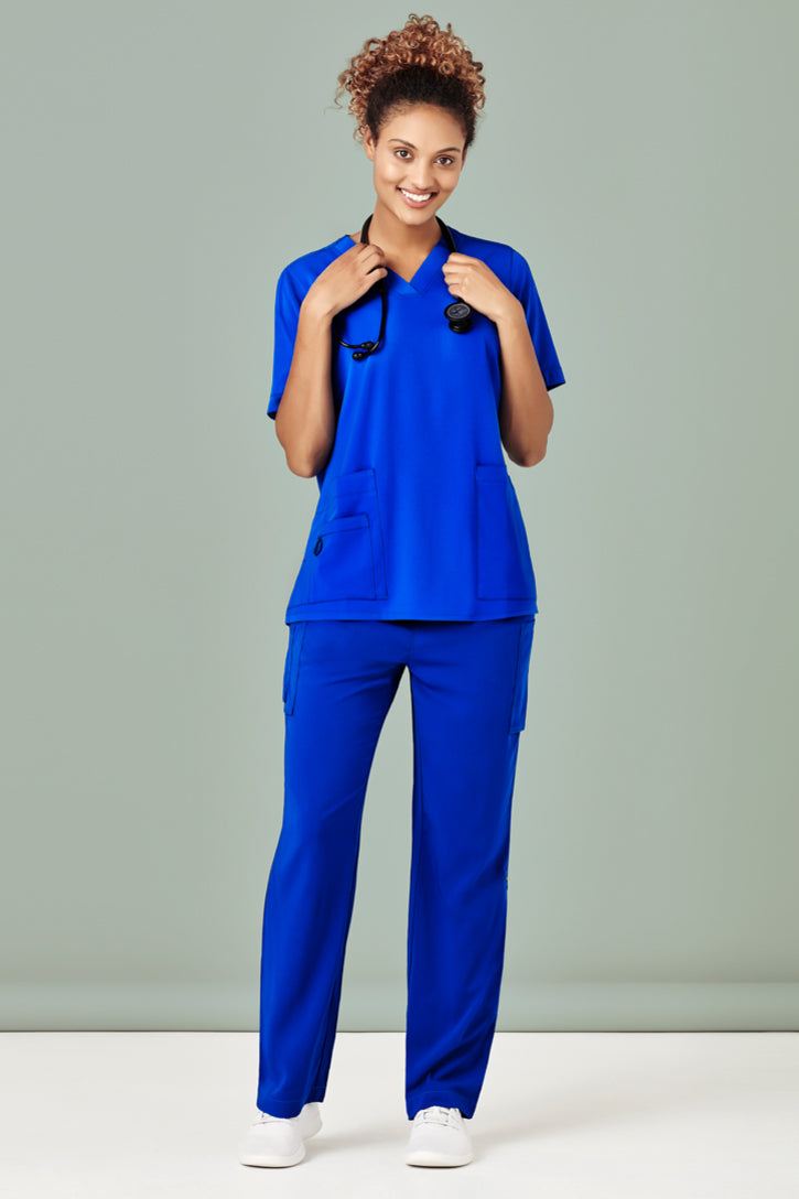Biz Care Womens Easy Fit V-Neck Scrub Top CST941LS - Star Uniforms Australia