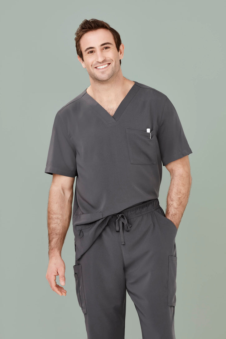 Biz Care Mens V-Neck Scrub Top CST945MS