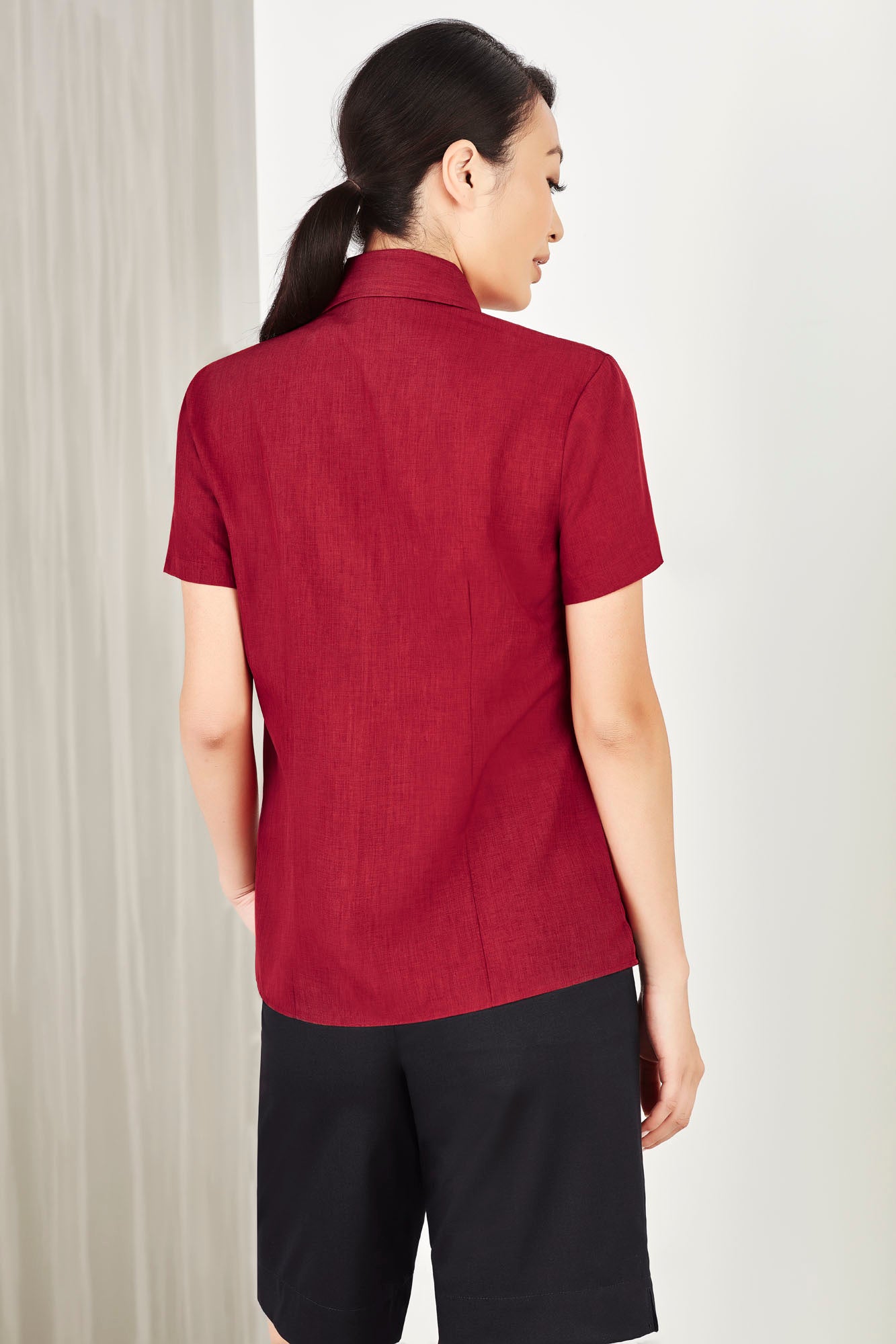 Biz Care Ladies Plain Oasis Short Sleeve Shirt LB3601 - Star Uniforms Australia