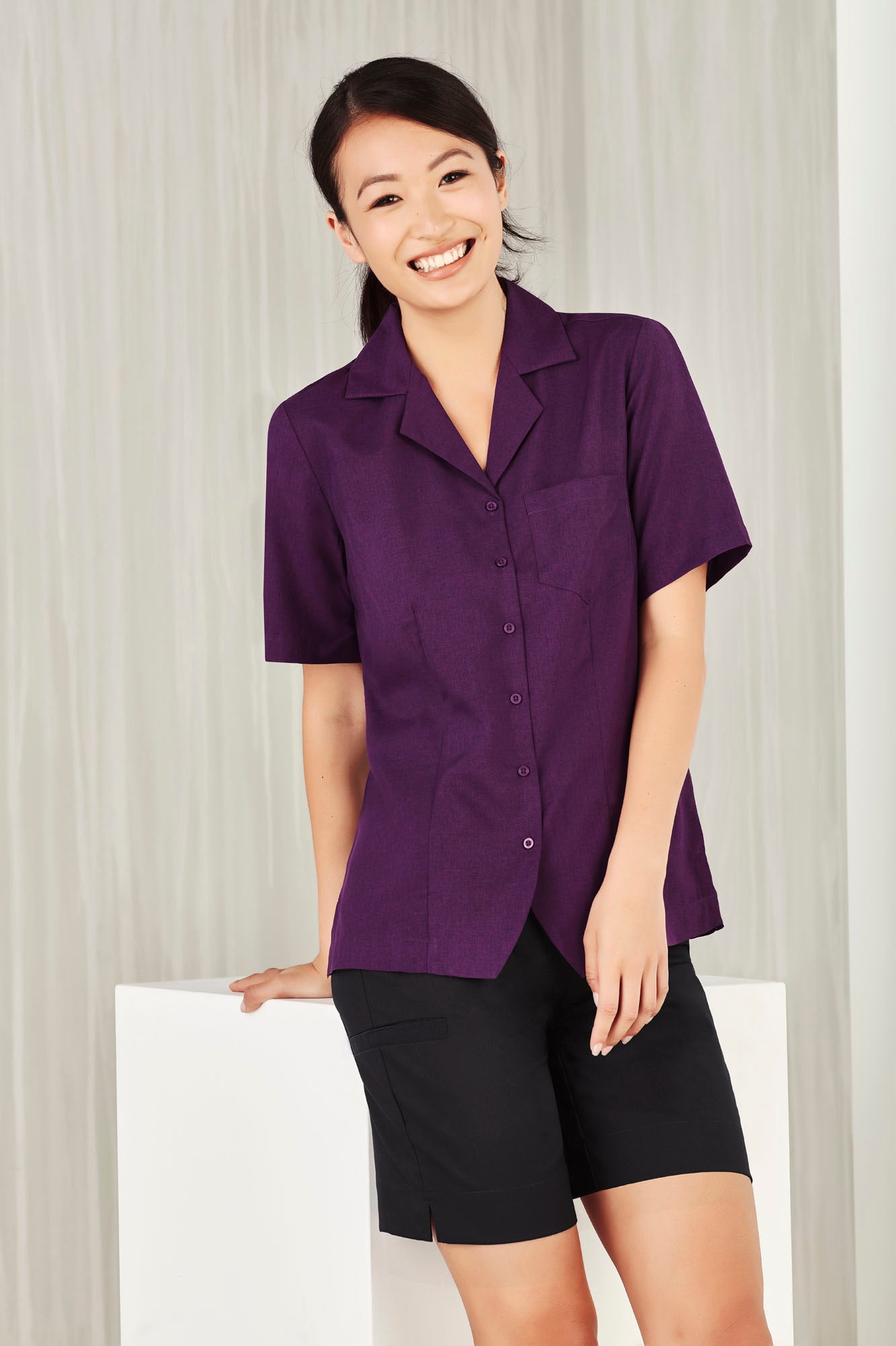 Biz Care Ladies Plain Oasis Overblouse S265LS - Star Uniforms Australia