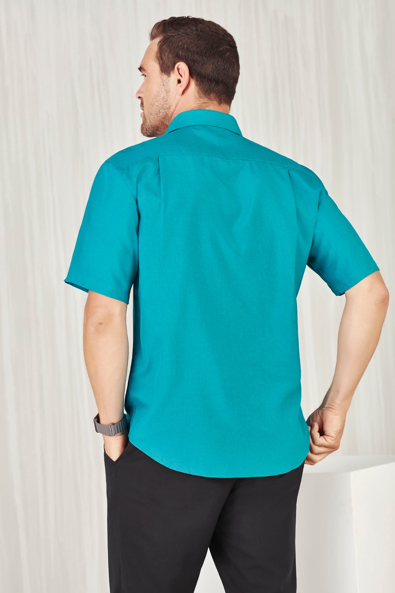 Biz Care Mens Plain Oasis Short Sleeve Shirt SH3603 - Star Uniforms Australia
