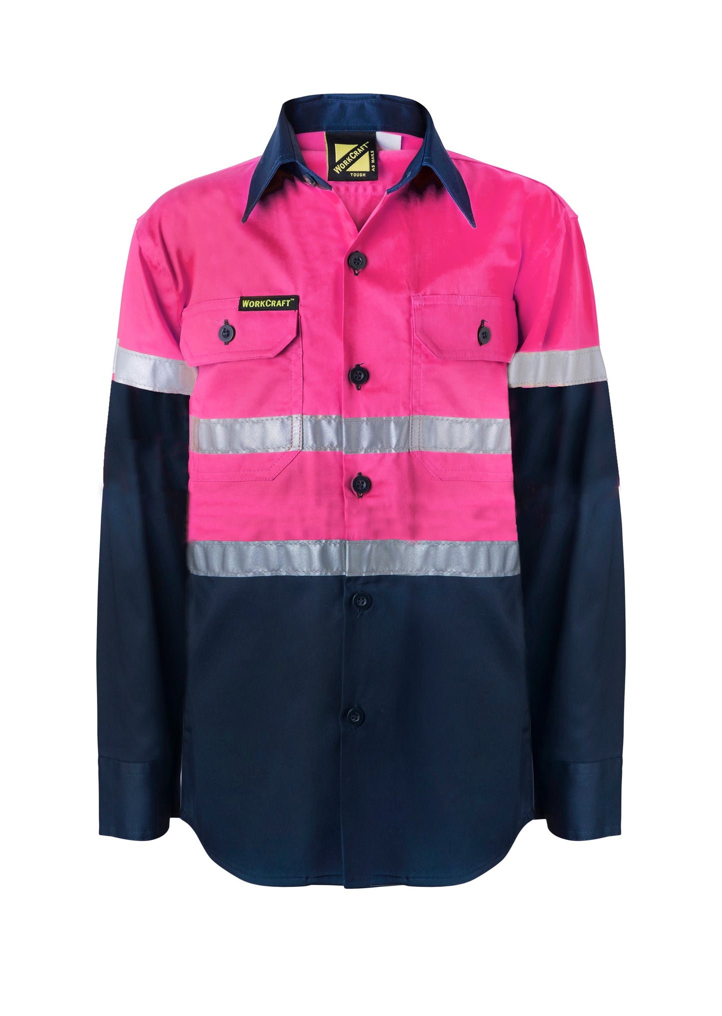 Workcraft-Kids Two Tone Shirt Taped-WSK129