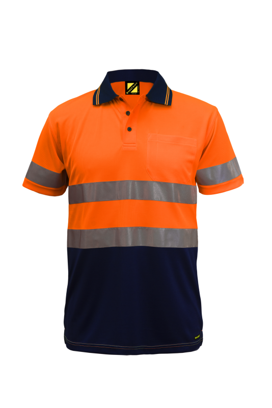 WORKCRAFT WSP410 Hi Vis Two Tone SS Polo & Tape - Star Uniforms Australia