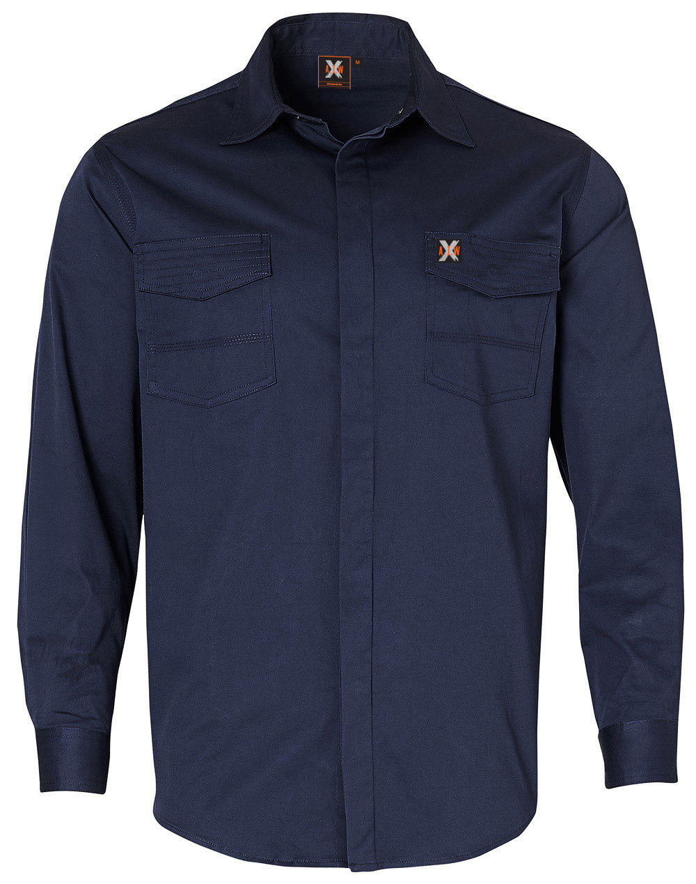 Winning Spirit-Mens Stretch Work Shirt With 2 Front Flap Pockets -WT10