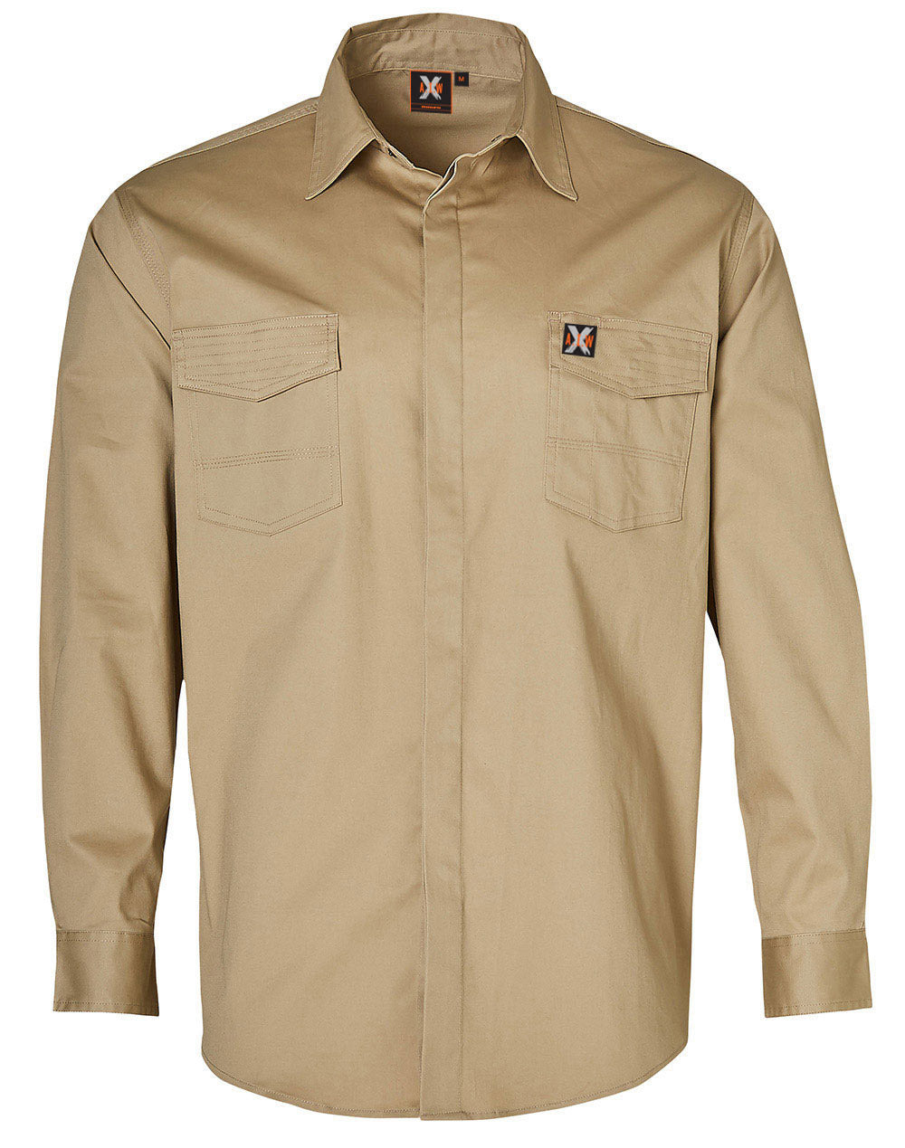 Winning Spirit-Mens Stretch Work Shirt With 2 Front Flap Pockets -WT10