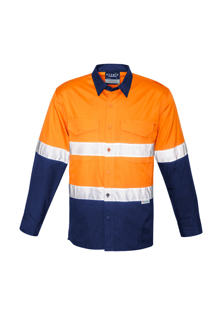 Syzmik Mens Rugged Cooling Taped Hi Vis Spliced Shirt Zw129 - Star Uniforms Australia