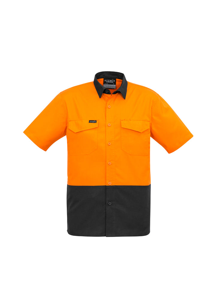 Syzmik Mens Rugged Cooling Hi Vis Spliced S/S Shirt Zw815 - Star Uniforms Australia
