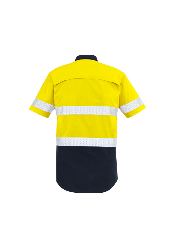 Syzmik Mens Rugged Cooling Taped Hi Vis Spliced S/S Shirt Zw835 - Star Uniforms Australia
