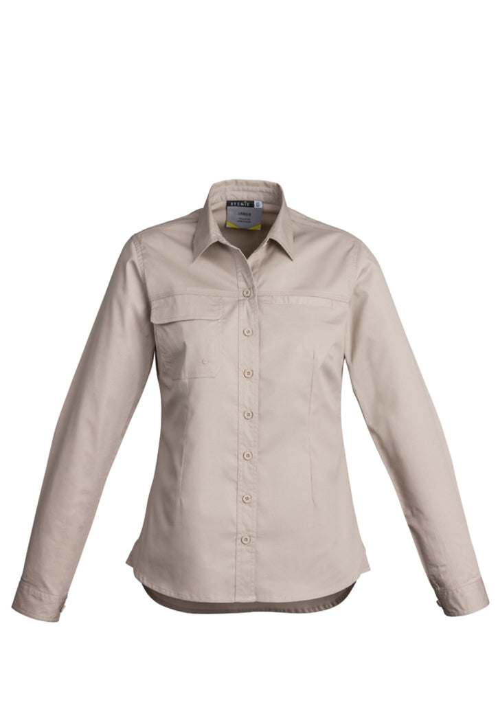 Syzmik Womens Lightweight Tradie L/S Shirt Zwl121 - Star Uniforms Australia