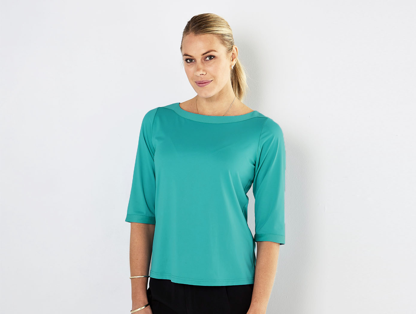 Stencil Argent 3/4S Ladies Top (1259Q)