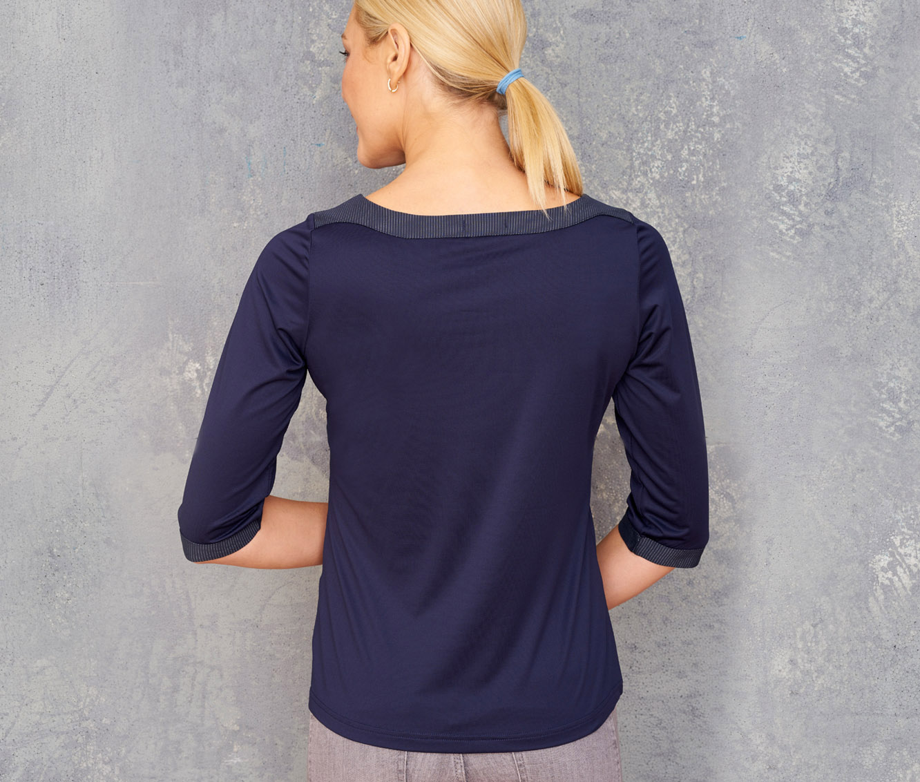 Stencil Argent 3/4S Ladies Top (1259Q)