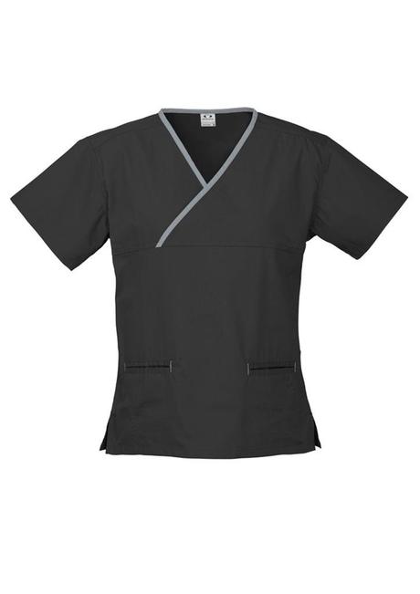 Biz Collection Ladies Crossover Scrub Top (H10722) - www.staruniforms.com.au