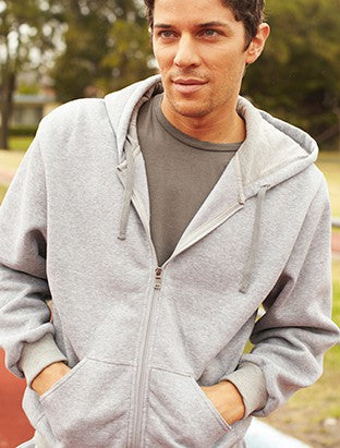 Bocini-Unisex Adults Zip Through Fleece Hoodie-CJ1062-1st